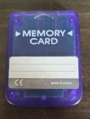 Generic Purple PS1 Memory Card - Compatible with Gaming Memory Cards